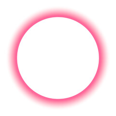 pink neon glowing frame circle