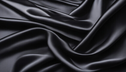 Fototapeta premium Ideal Dark Elegant Background for Design Space, Top View Layout, Smooth with Natural Folds and Creases.