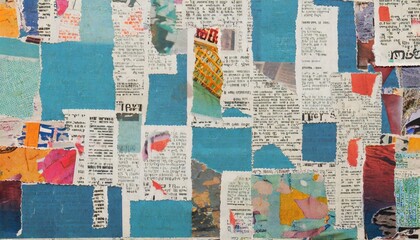 newspaper magazine collage background texture