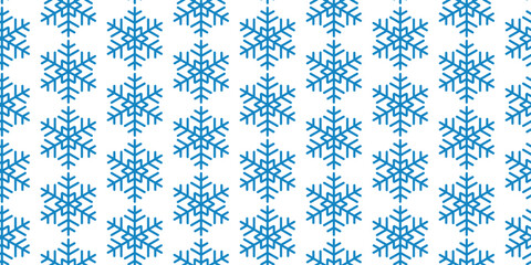Winter seamless pattern with colorful snowflakes on white background. Vector illustration for fabric, textile wallpaper, posters, gift wrapping paper. Christmas vector illustration