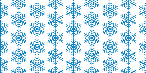 Winter seamless pattern with colorful snowflakes on white background. Vector illustration for fabric, textile wallpaper, posters, gift wrapping paper. Christmas vector illustration