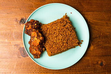 Turkey with jollof rice