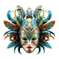Carnival mask isolated on transparent and white background. Png transparent