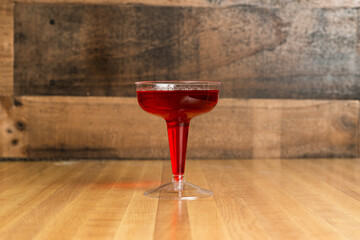 Red jello in a cup