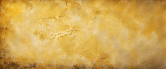 Abstract yellow brown orange background. Toned cement rough plaster wall texture. Bright wide...