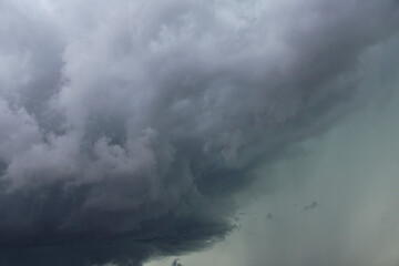 Blue sky full of white clouds, storm day