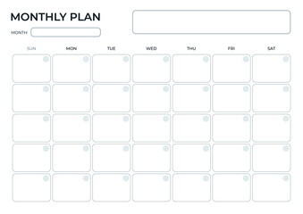 horizontal planner pages templates. Organizer page, diary and daily control book. Life planners, monthly, weekly and days organizers or office schedule list. Graphic organization paper vector.
