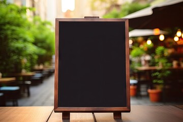 restaurant menu board with opyspace
