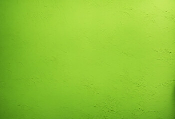 Bright lime green concrete wall texture. Close-up shot of rough painted surface. Provides a vibrant background with room for creative design. Spacious and empty.