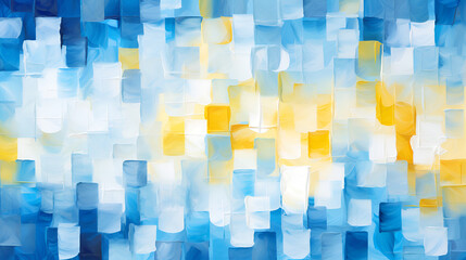 yellow blue white random abstract background
