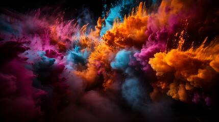 Obraz na płótnie Canvas Explosive Color Burst, Perfect for Creative Artwork and Vibrant Design Projects