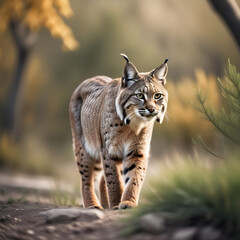Obraz premium Bobcat on the prowl