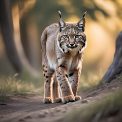 Fototapeta premium Bobcat on the prowl
