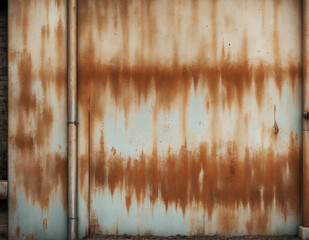 Weathered Metal and Faded Wall Texture. Distressed Background with Room for Design.