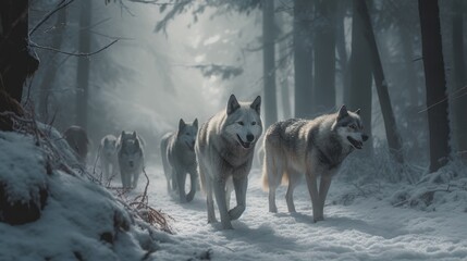 Following the Scent Wild Wolves Roam the Forests