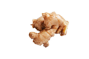  fresh ginger root with transparent background. Natural organic ginger for health, medicine, protection against colds. Spice for cooking, ginger to immunity