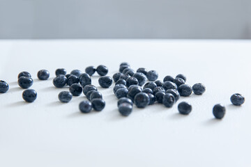 Fresh blueberries isolated on white background
