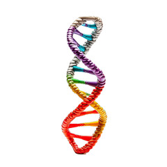 Dna Double Helix - Genetics and Biology. Isolated on a Transparent Background. Cutout PNG.