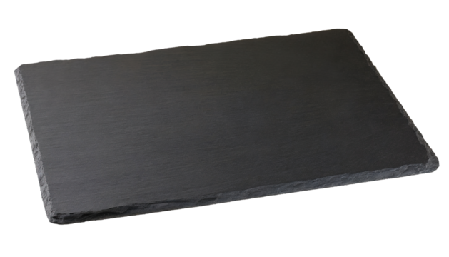 Black slate board isolated