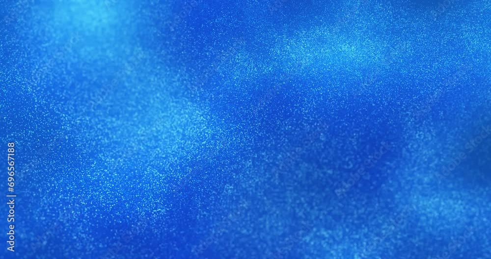 Poster abstract particle background with turbulent motion, creating a dynamic blue textured effect in a sea
