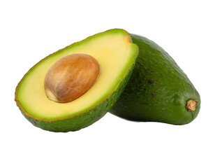 delicious avocado fruits, cut out 