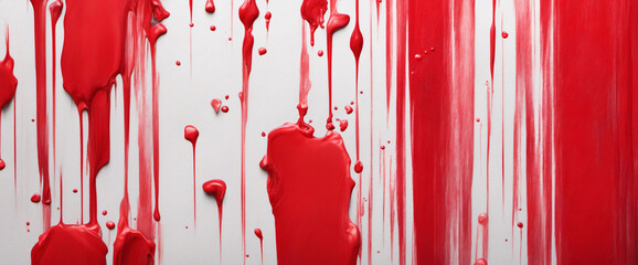 Create a glossy red spot. Enhance with raised texture and brush strokes.