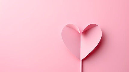 Valentine's Day background, pink hearts on a pink background, white space