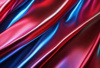 Vibrant chrome fabric with trendy holographic background