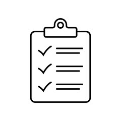 Clipboard icon. Checklist sign symbol for web site and app design.