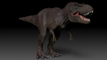 Tyrannosaurus Rex Stan render of background. 3d rendering