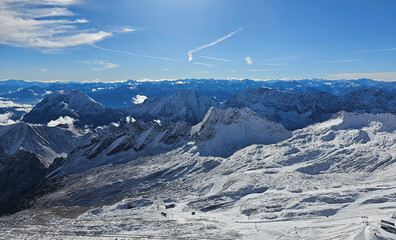 Wonderful views from Germany's highest mountain, the Zugspitze