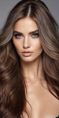 Fototapeta premium portrait of a woman with long hair