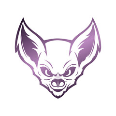 Fototapeta premium Bat Illustration Clip Art Design Shape. Mascot Silhouette Icon Vector.
