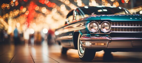 Vibrant car showroom scenes with blurred bokeh effect for automotive inspired backdrop