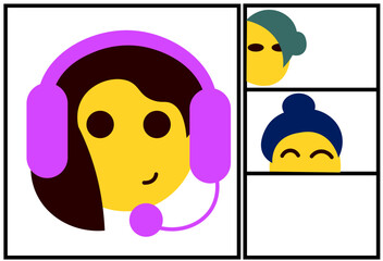 People having a video meeting