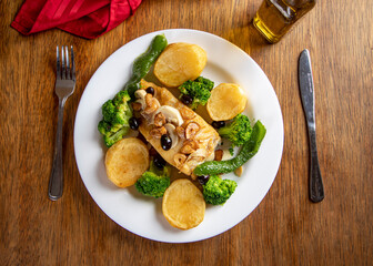 Cod with vegetables
