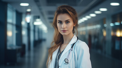 female doctor standing in hospital