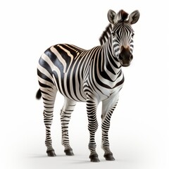 Fototapeta na wymiar Toy Zebra on White Surface