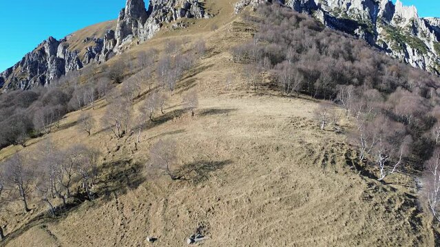 Landscape of the Grigna meridionale mountain in Valsassina