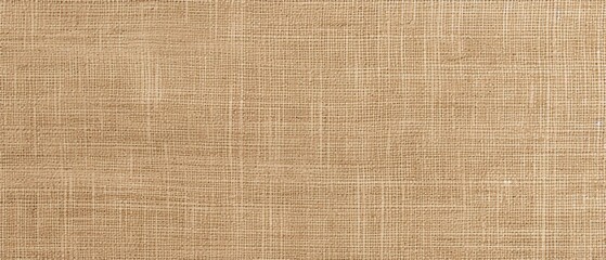 Fototapeta na wymiar Beige brown rough natural cotton linen textile texture background banner panorama, seamless pattern. 