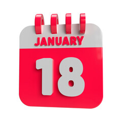 18th January 3D Calendar
