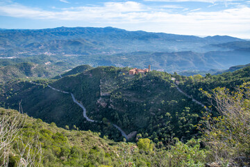 View of the Sant Benet de Montserrat Monastery and Surroundings