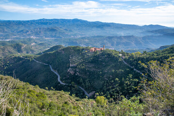 View of the Sant Benet de Montserrat Monastery and Surroundings