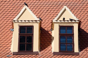Dormer windows, classic roof,  Brasov, Romania