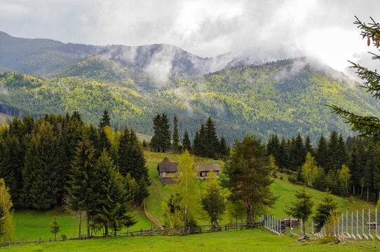 Landscape in Fundata village, Romania