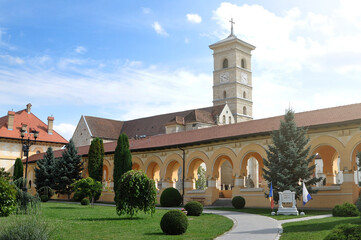 The Roman Catholic cathedral in Fortress of Alba Iulia. Transylvania, Romania