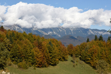 Autumn landscape in the Bucegi mountains, Romania