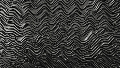 Black wavy surface. 3d rendering, 3d illustration.