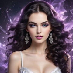 Fototapeta premium portrait of woman with beautiful hair