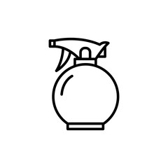 Perfume spray outline icons, minimalist vector illustration ,simple transparent graphic element .Isolated on white background